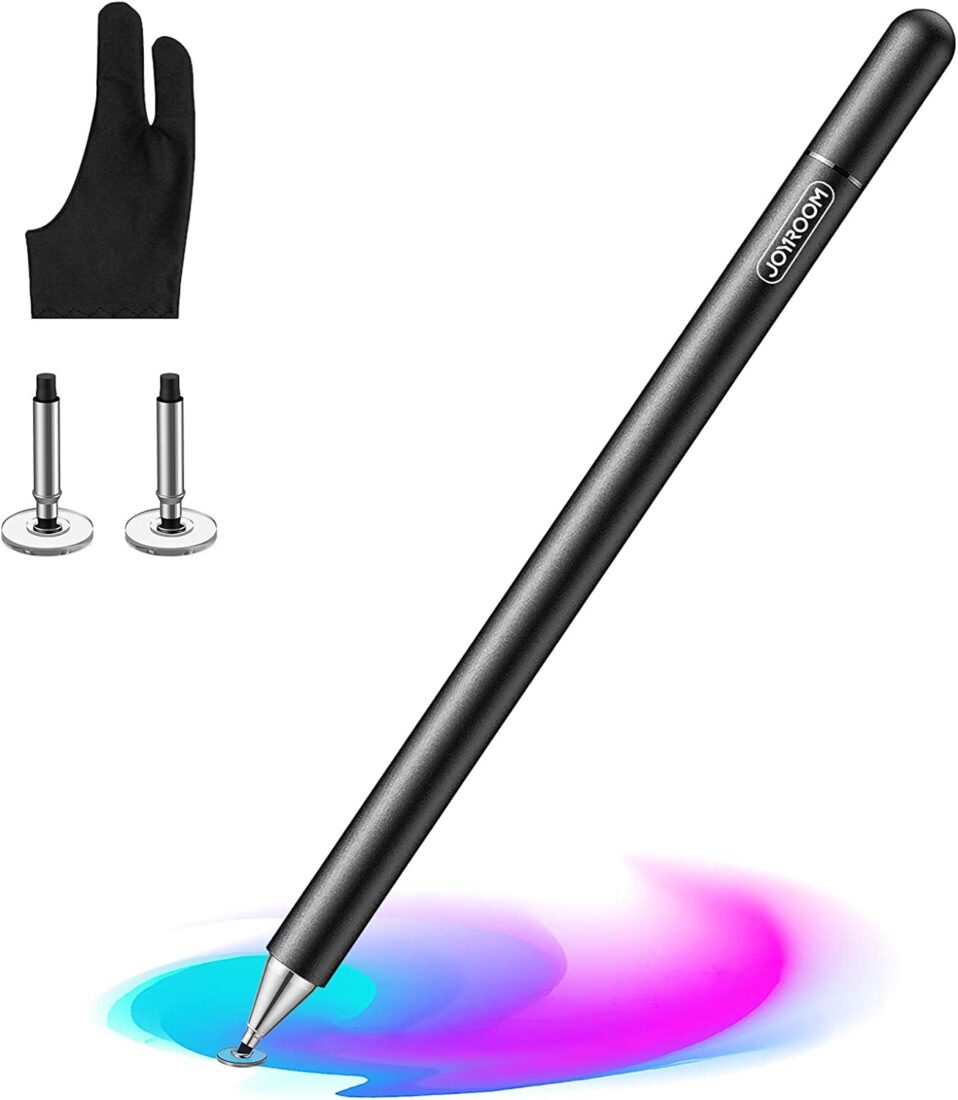 JOYROOM Stylus Pen for iPad, Capacitive Pencil for Kid Student Drawing, Writing, High Sensitivity, with Artist Glove(Palm Rejection), Apple/iPhone/iPad/Android/Samsung/Surface