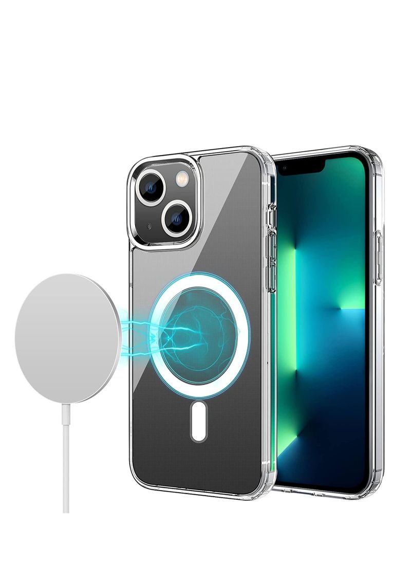 AMTCO Compatible with iPhone 14 61Inch Magsafe Case Cover Slim Thin Magnetic Case YellowingResistant Shock Absorption AntiScratch AntiDrop Hard Back CrystalClear
