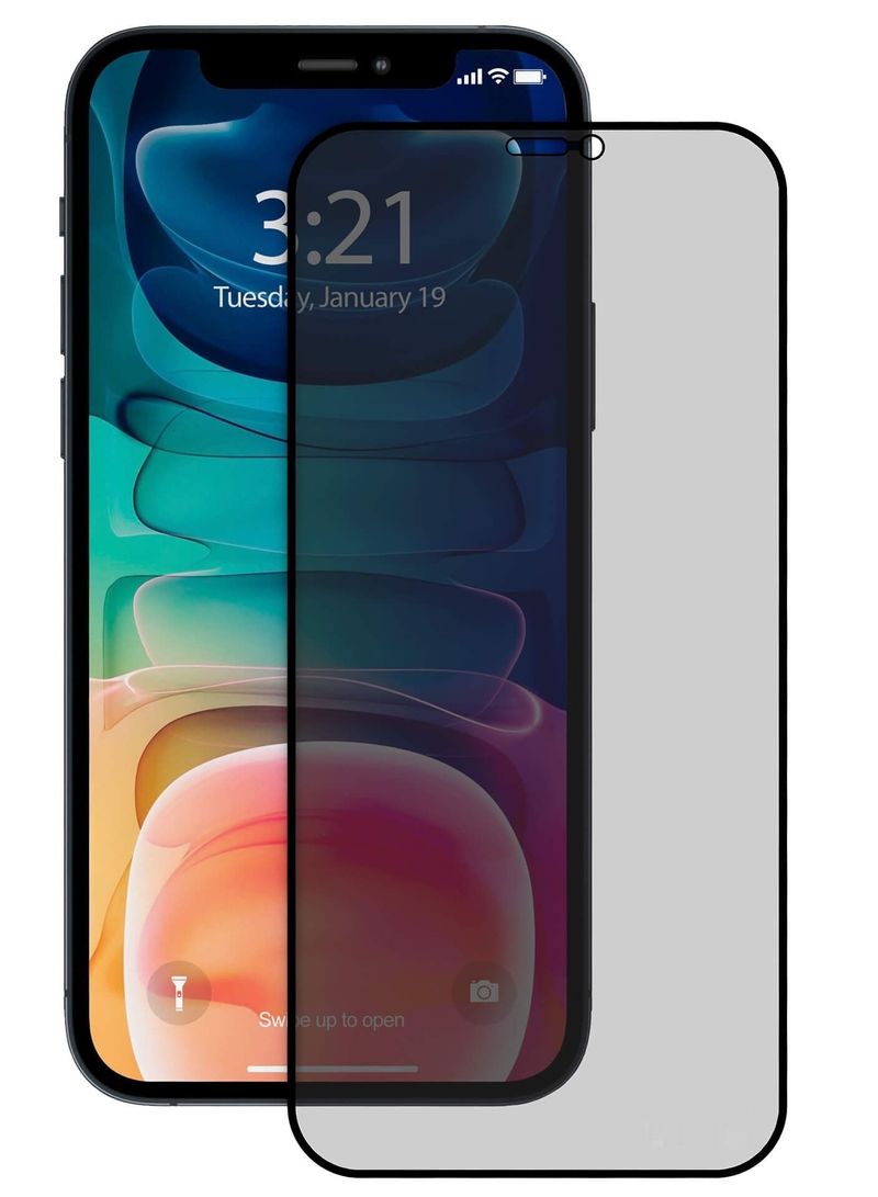 AntiSpy Full Coverage Privacy Tempered Glass Distinctive High End Screen Protector For Iphone 12