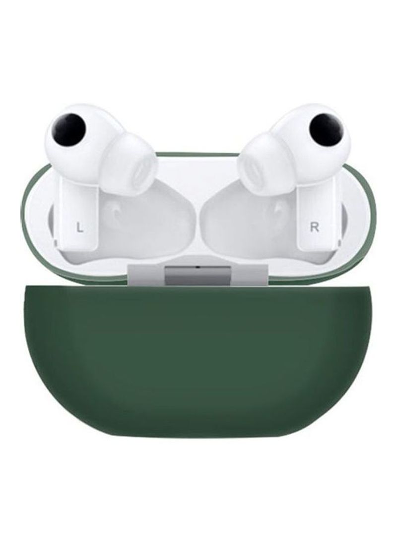Protective Case Cover For Huawei Freebuds Pro With Keychain Dark Green