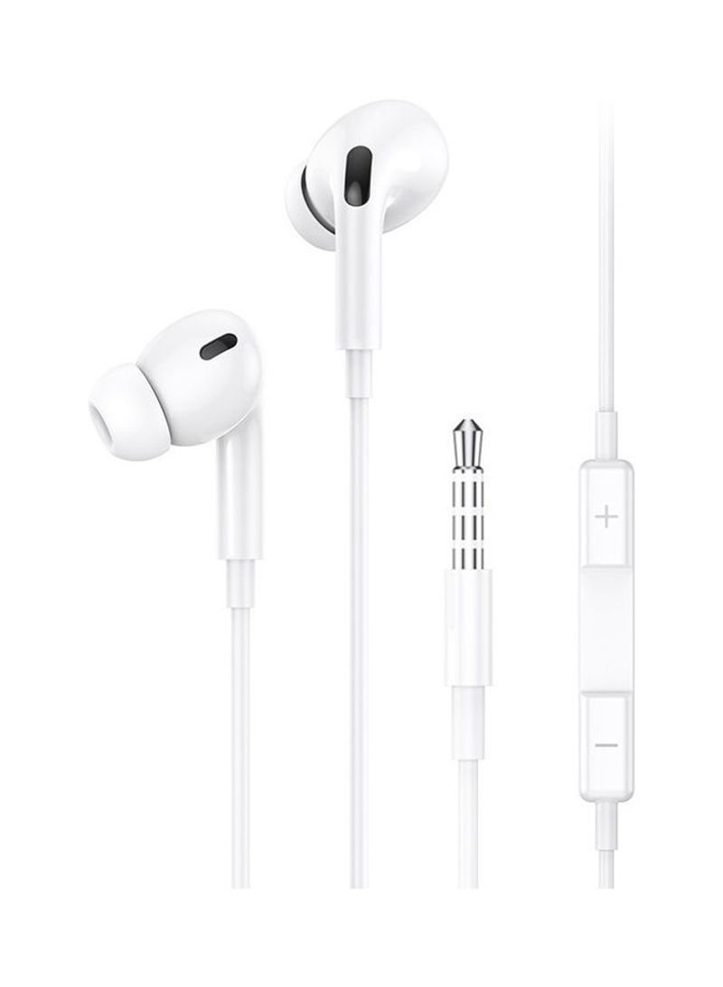 Earphones Inear Plastic White